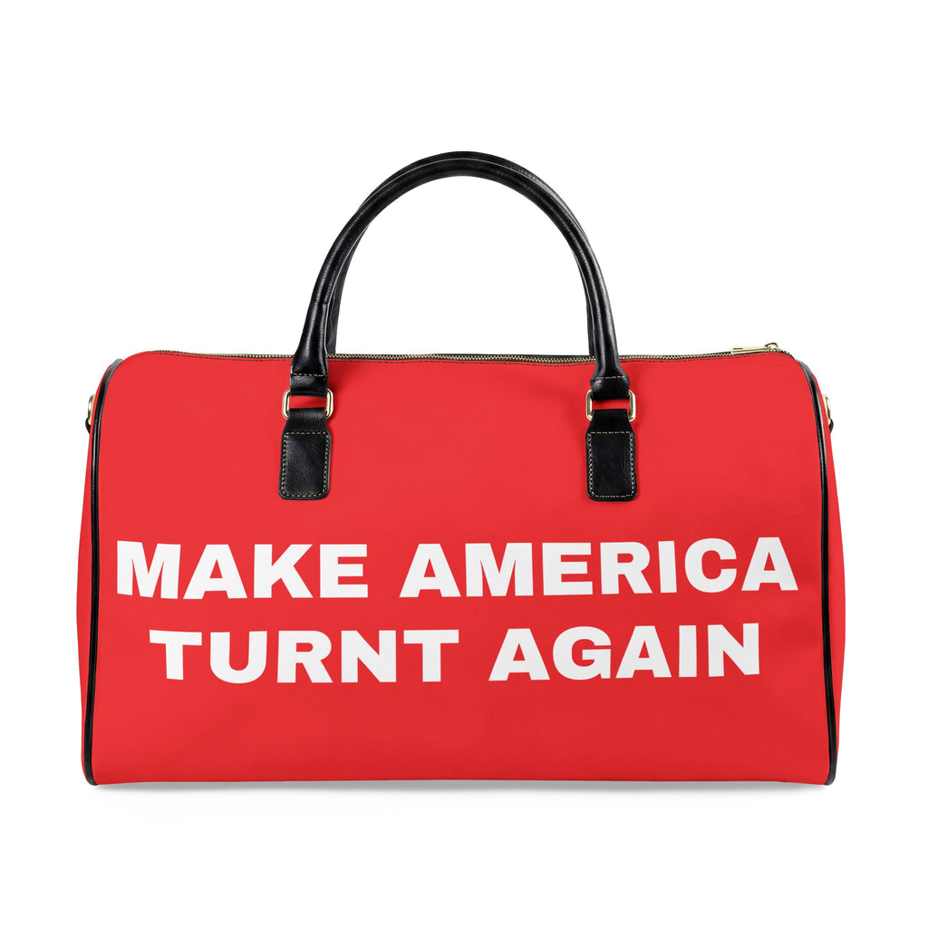 Turnt Again Leather Duffle Rouge*