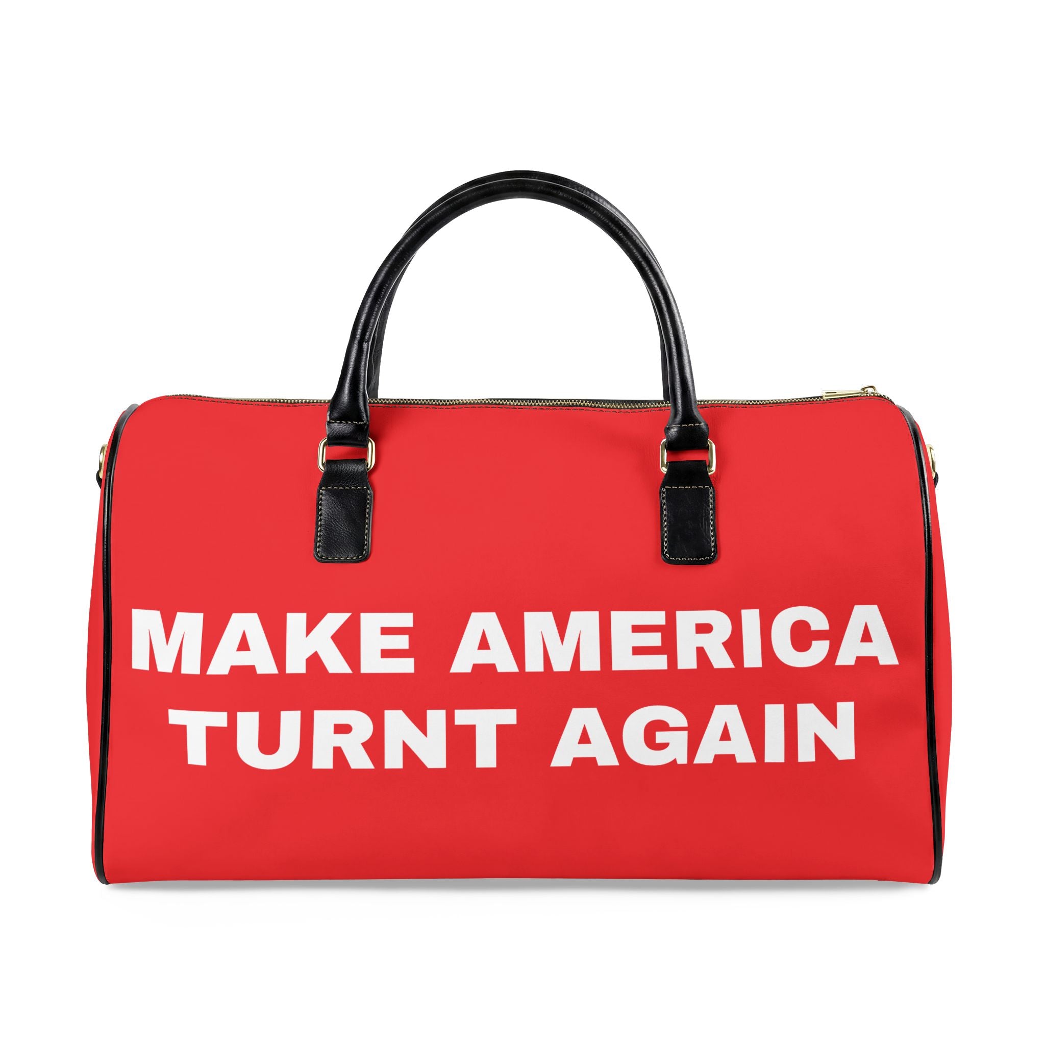 Turnt Again Leather Duffle Rouge*