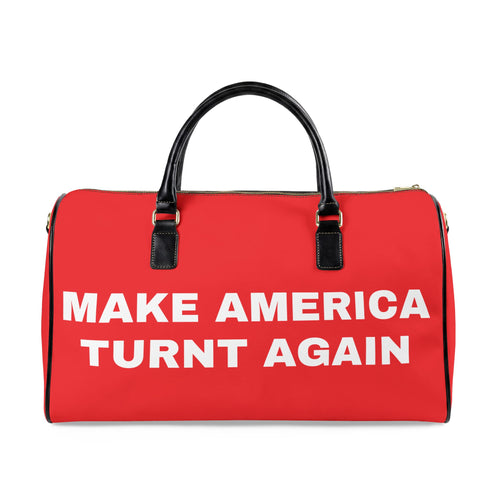 Turnt Again Leather Duffle Rouge*