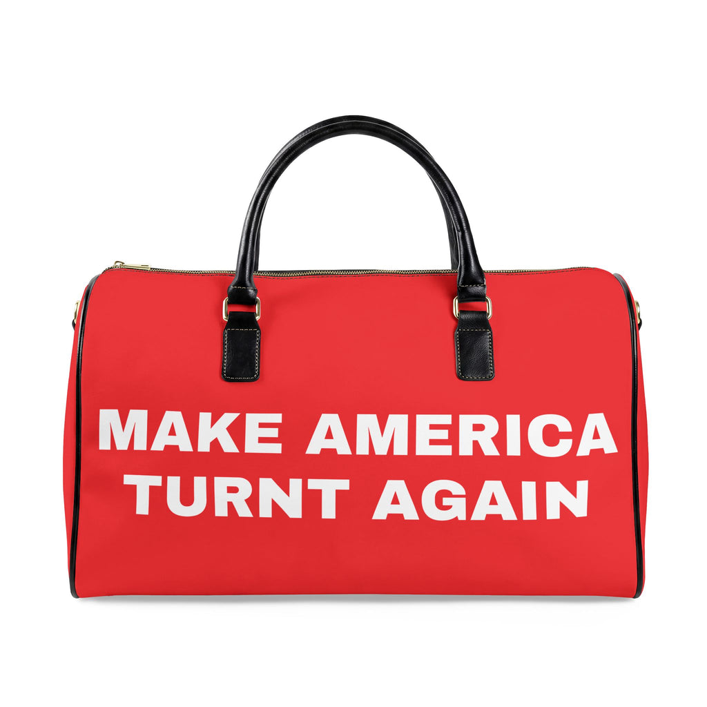 Turnt Again Leather Duffle Rouge*