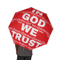 In God We Trust Umbrella Rouge*